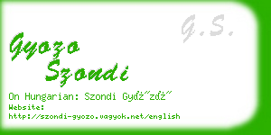 gyozo szondi business card